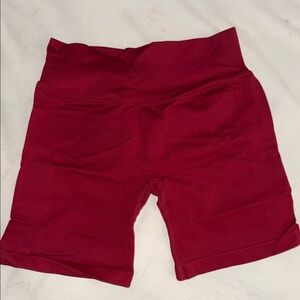 Women's workout Red Shorts